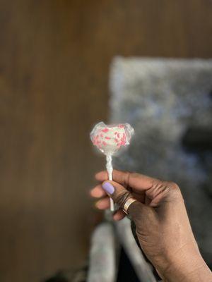 Strawberry cake pop