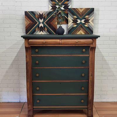 Newly refinished vintage empire dresser done with Fusion mineral products.