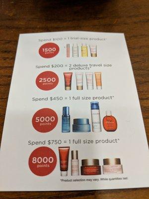 Clarins: Rewards Goodies