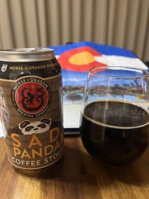 Sad Panda Coffee Stout from Horse & Dragon Brewing Co. that I bought at this liquor store.