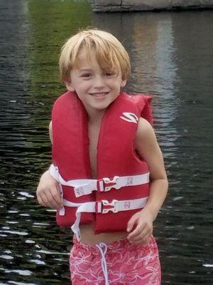 "River Rat " 5 yr. old Nash Reber Howey enjoying all the Delaware has to offer. Never too young to start !