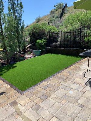 Artificial grass.