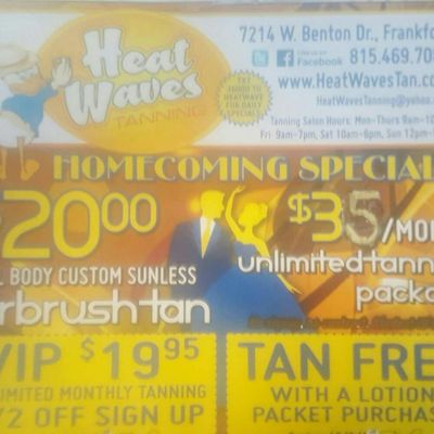 Homecoming Specials Are on!!