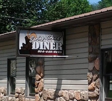 The former T & T place, now the Spring Creek Diner (sign)