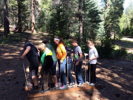 Team Building with 6th graders at Palomar Christian Science Camp