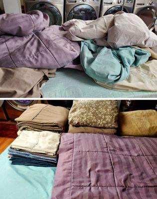 We wash and fold sheets and blankets too!