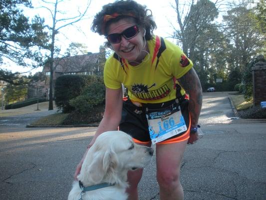 Dr. Flaggs running the Mississippi Blues Marathon