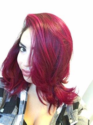 Magenta balayage by Valerie