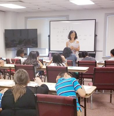 Chinese classes given on Sundays at the luxurious welcome center of this church.