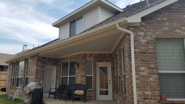 Finished back patio after painting.