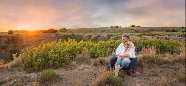 Romantic Couple Portraits in the Oklahoma Landscape