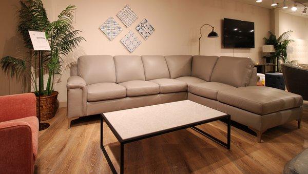 100% Leather sectional