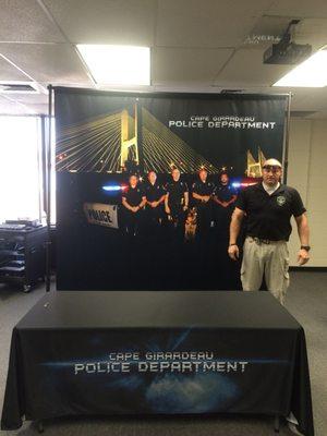 Cape PD recruiting exhibit.  We support the 'Blue'!