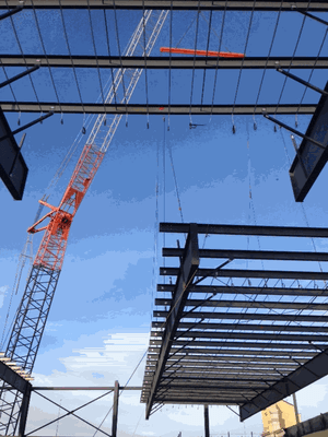 Crane work for Pre Engineered Metal Building Erection!