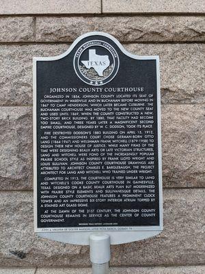 Johnson County Courthouse Historical Marker