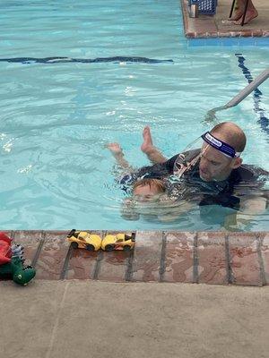 Instructor Eric at blue buoy