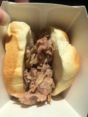 Cold Roast Beef Slider