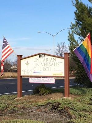 The front street sign at this wonderfully welcoming place