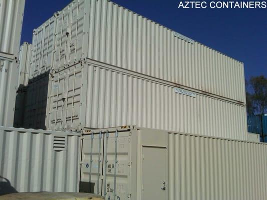 40' FT CONTAINER PAINTED BEIGE WITH JUST CARGO DOORS ON THE END IS $2,787.00 PLUS TAX AND DELIVERY . DOORS CAN BE ADDED TO PRICE