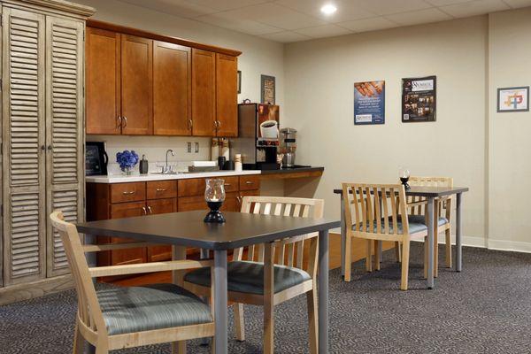 Coffee lounge for visitors and patients