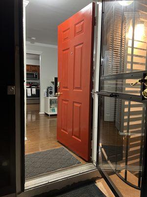 This door was black customer wanted red