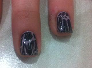 Shatter Nail Polish with Fiji underneath