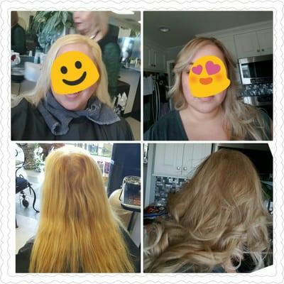 I had a Big hair mishap with a box of feria.... She was able to help correct my mistake...love the way it ended up couldn't be happier!