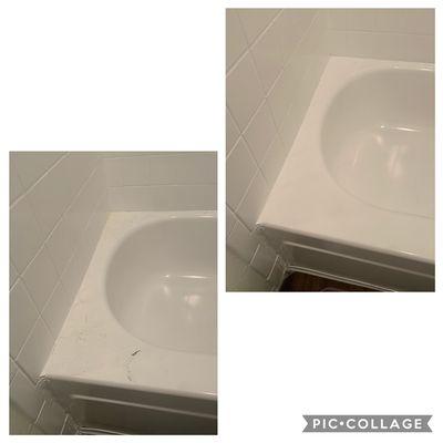 Bathtub before and after