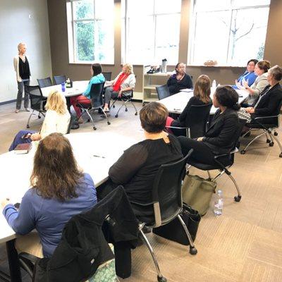 Sharon Kuhn spoke with our Counselors today the neuroscience behind student learning and the importance of making connections.