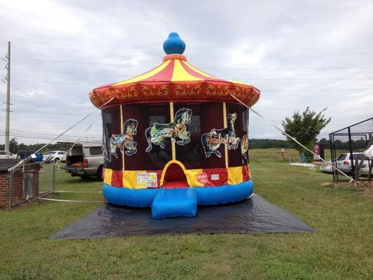 The Carousel is a beautiful 'statement piece'.  While is great for a small birthday party.....it catches the eye from quite a distance!