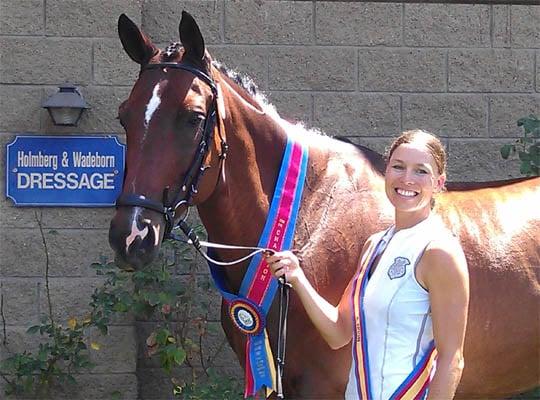 Student Line Andersen and her horse Mille.  DASC Champion