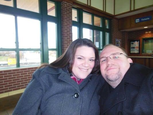 Me and the hubby one one year EXACTLY. Celebrating our first wedding anniversary with a trip down to Chicago!