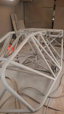 Sandblasted dune buggy frame