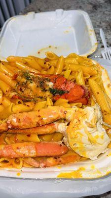 45. Crab & Shrimp Rasta Pasta w Lobster