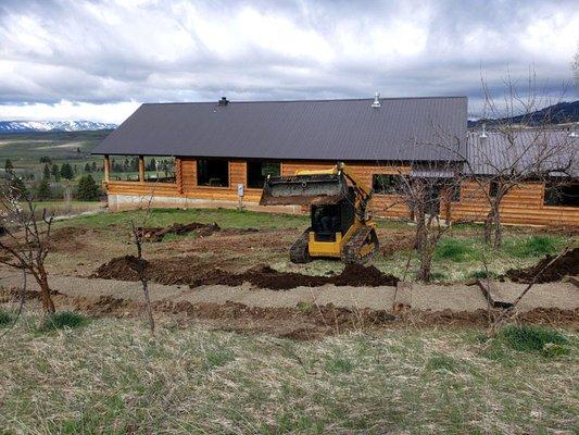 A3 Underground Construction cleared the way for a gravel walkway in Cambridge, Idaho.