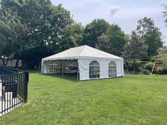 20X30 Frame Tent with Cathedral Sides