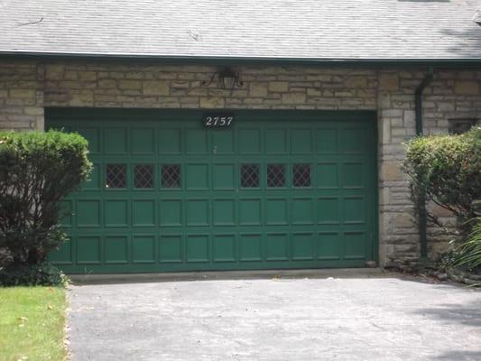 "Before" the new door is installed