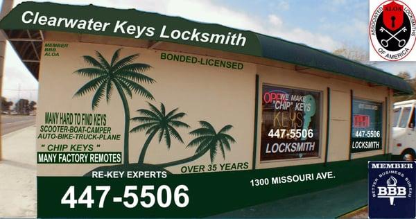 Visit our shop of over 35 years for fast key and re-key services