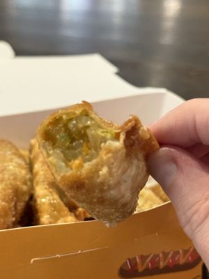 Veritable dumplings and fries combo.