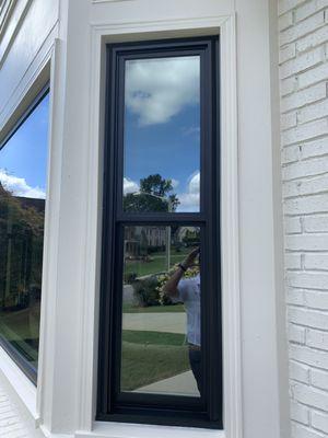 Black Double Hung Window