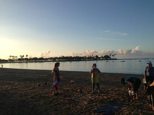 Monday AM workout at Ala Moana Beach Park