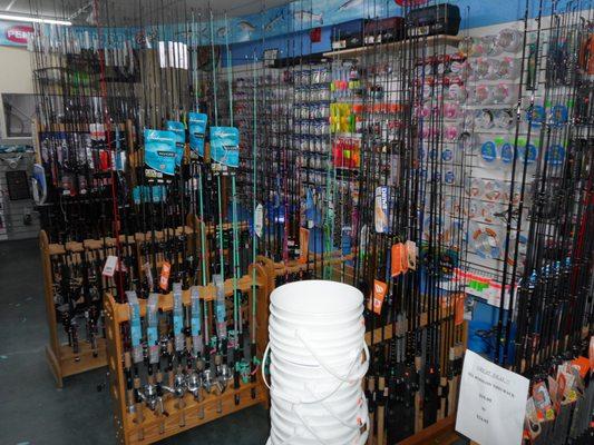 A great selection of rods and tackle