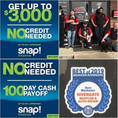 No interest financing if paid off in 100 days!