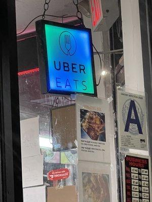 A - rating & they offer Uber eats!