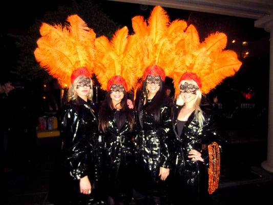 Nothing like a feathered headdress to spice up an NADA party!