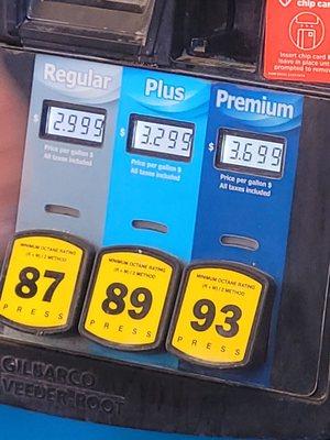 Had to take a better picture of the gas prices for you guys