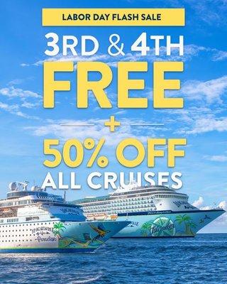 We have Cruise Deals Every Week! Take advantage of them while they last!!