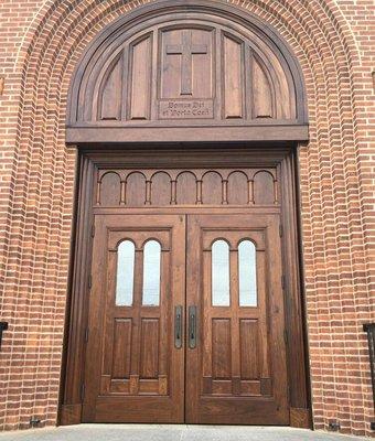 St Remy Church walnut entry