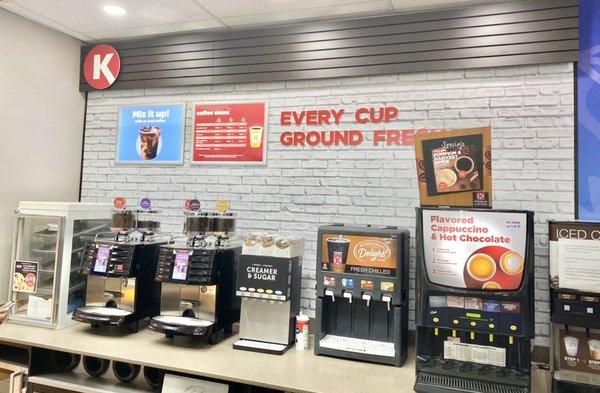 New coffee counter that includes "bean-to-cup" roasters.