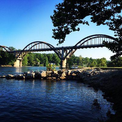 Rainbow bridge in Cotter Arkansas.